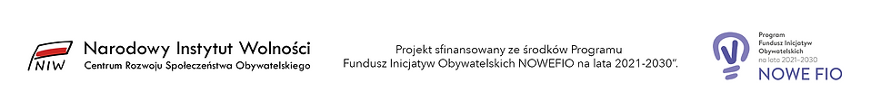 Stopka z logami: narodowy instytut wolności, program fundusz inicjatyw obywatelskich na lata 2021-2030 NOWE FIO
